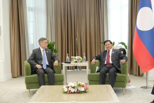 President Thongloun Sisoulith Meets SCO Secretary-General in Bishkek